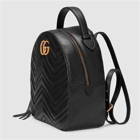 gucci black quilted backpack|black gucci backpack for women.